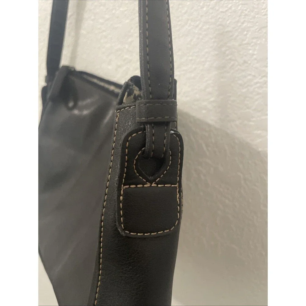 Vintage Liz Claiborne Black Handbag Purse Crossbody Shoulder Bag Classic Clean